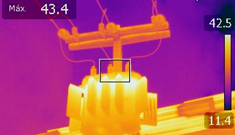 Inspeção termográfica em toda a fábrica.